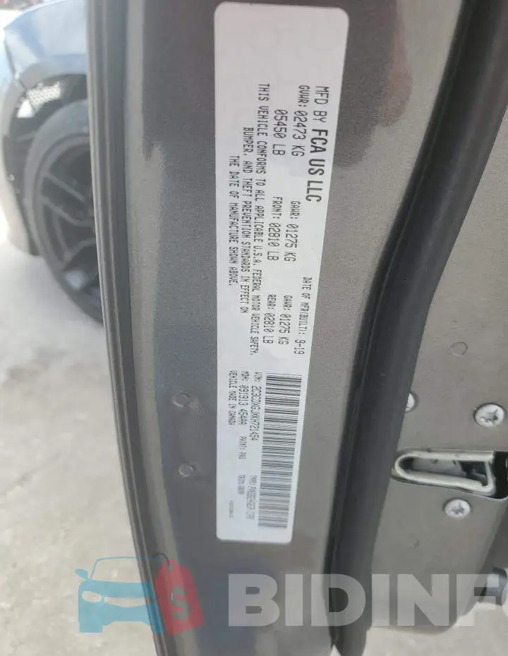 2C3CDXGJXKH721454 Photo# 12