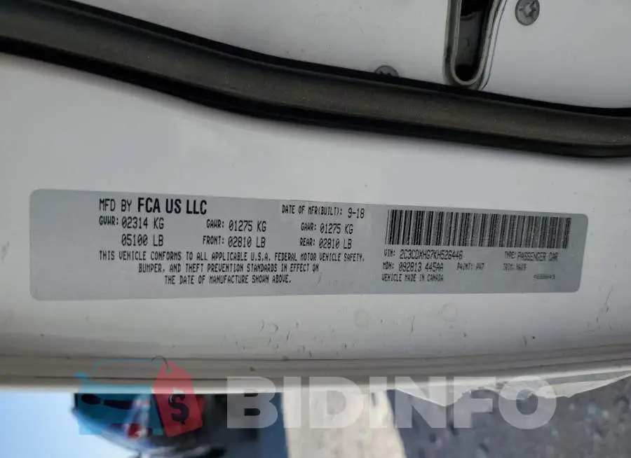 2C3CDXHG7KH526446 Photo# 12