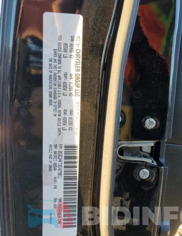 2C3CDXKT3EH279811 Photo# 12