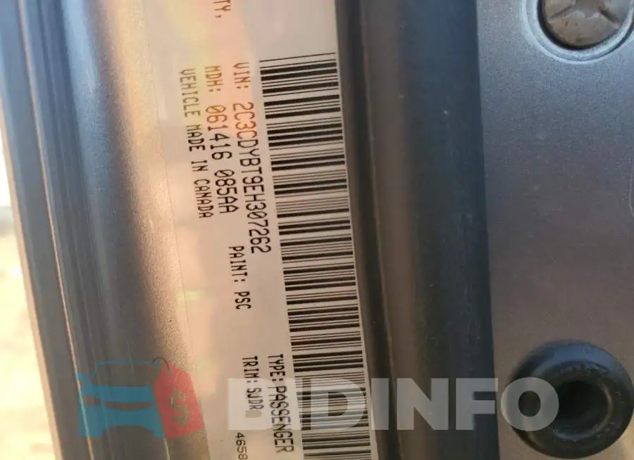 2C3CDYBT9EH307262 Photo# 13