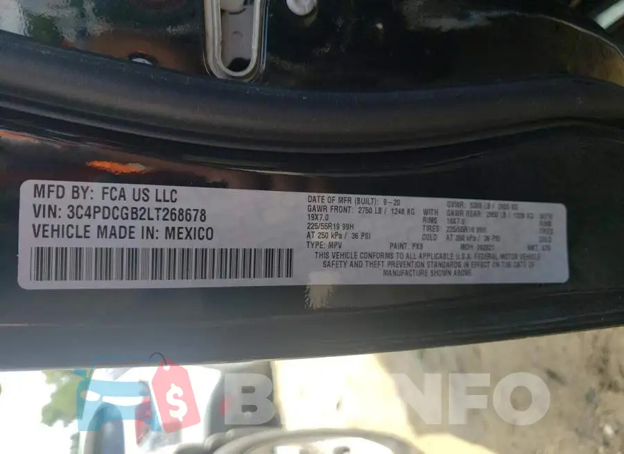 3C4PDCGB2LT268678 Photo# 13