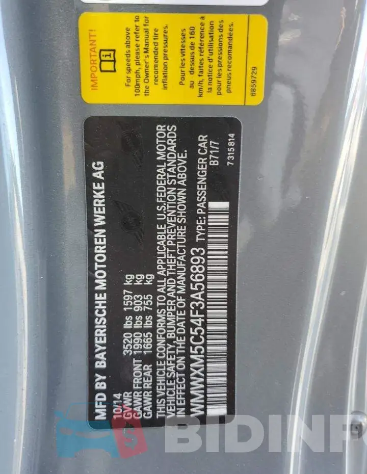WMWXM5C54F3A56893 Photo# 13