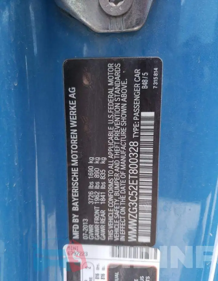 WMWZG3C52ET800328 Photo# 13