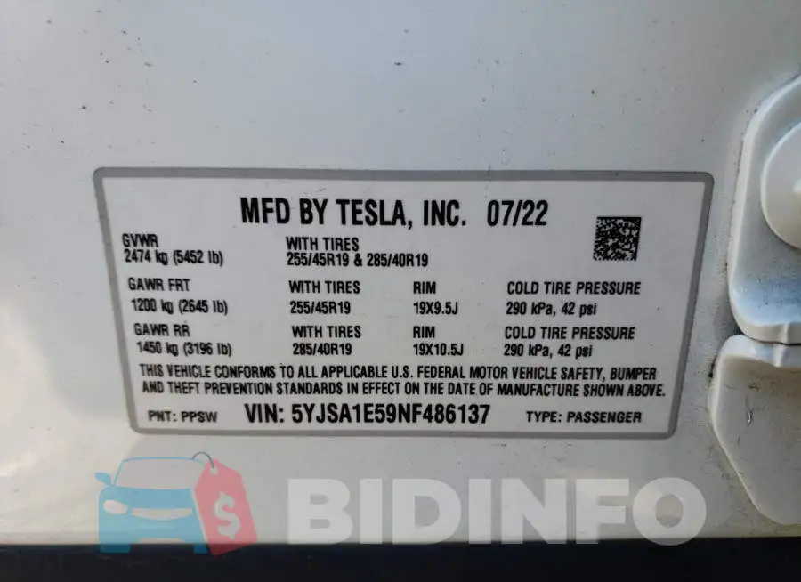 5YJSA1E59NF486137 Photo# 12