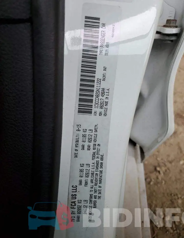 1C3CCCAB2GN111222 Photo# 13