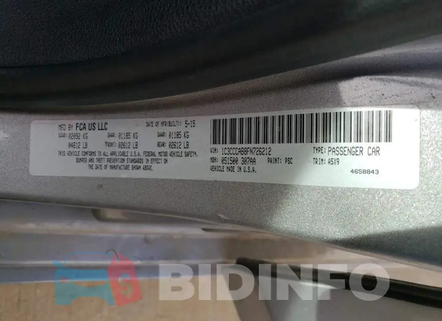 1C3CCCAB8FN726212 Photo# 13