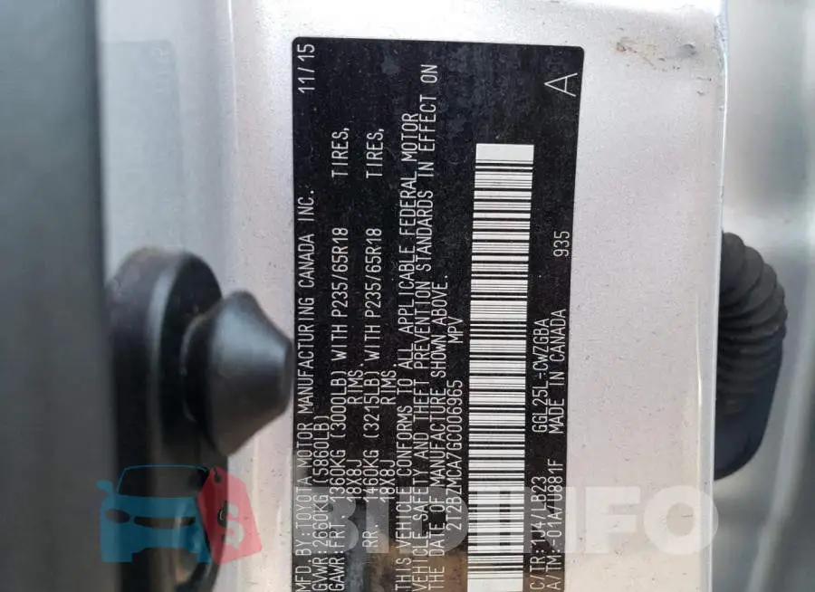 2T2BZMCA7GC006965 Photo# 12