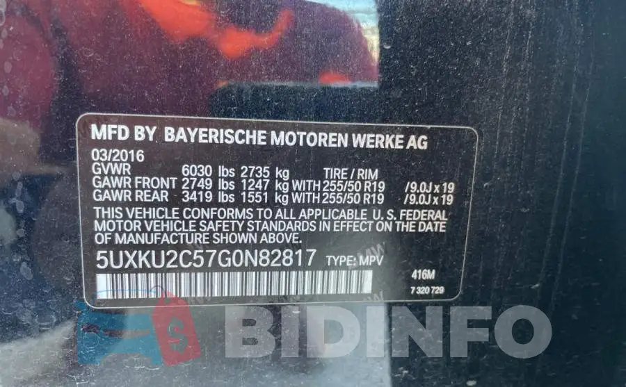 5UXKU2C57G0N82817 Photo# 10