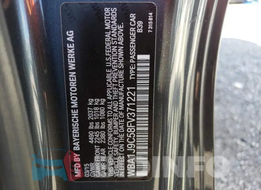 WBA1J9C58FV371221 Photo# 12