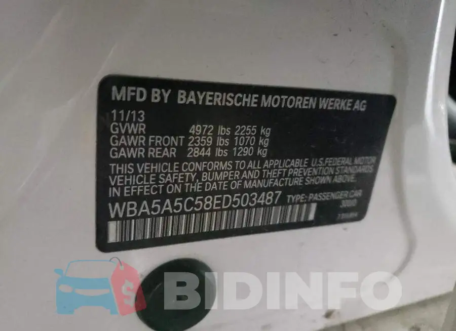WBA5A5C58ED503487 Photo# 12