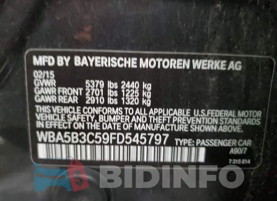 WBA5B3C59FD545797 Photo# 12
