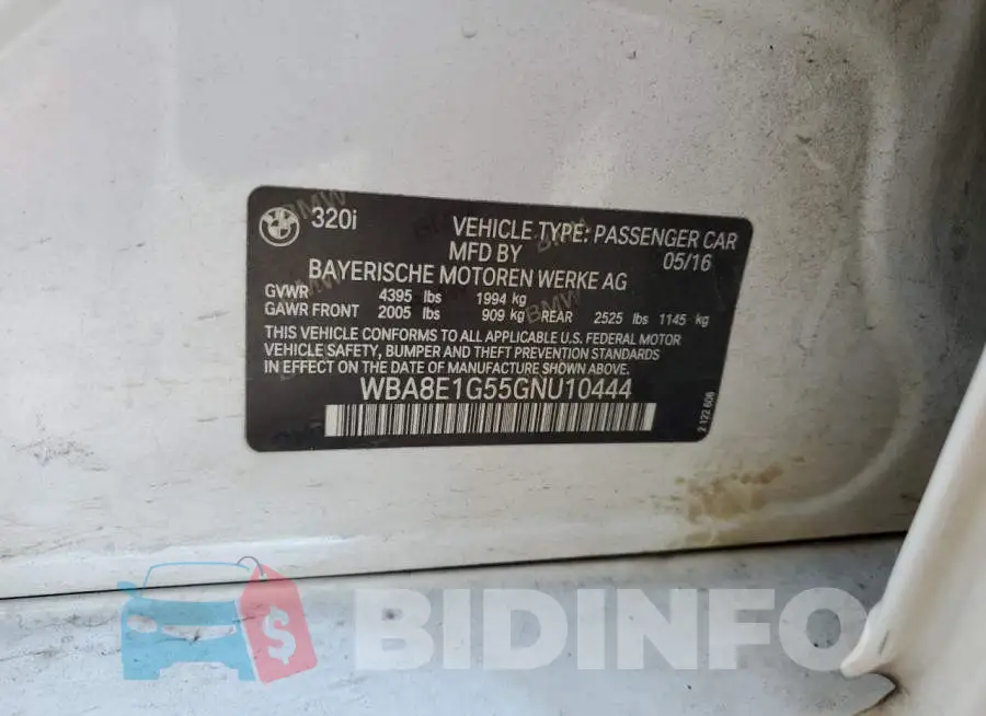WBA8E1G55GNU10444 Photo# 12
