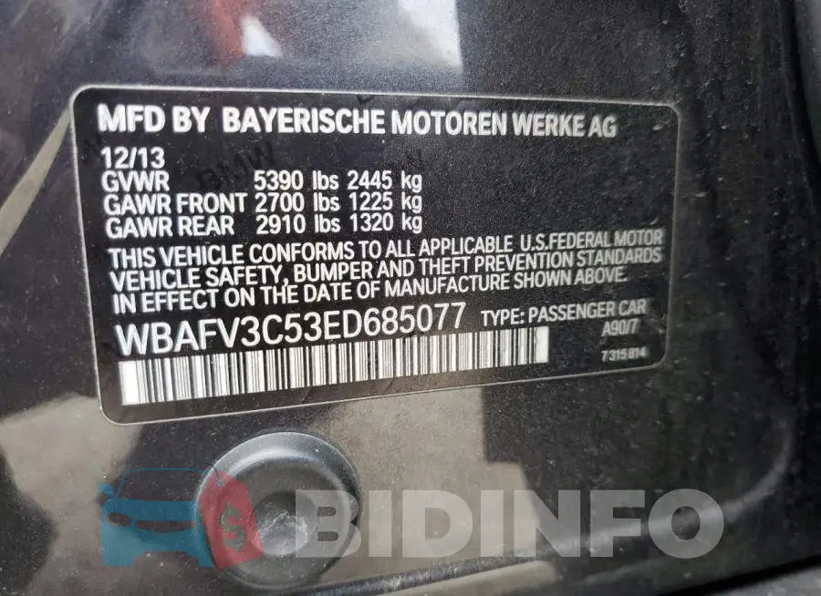 WBAFV3C53ED685077 Photo# 13