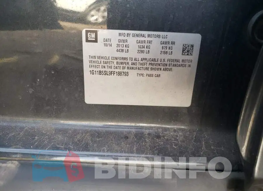 1G11B5SL9FF188793 Photo# 12