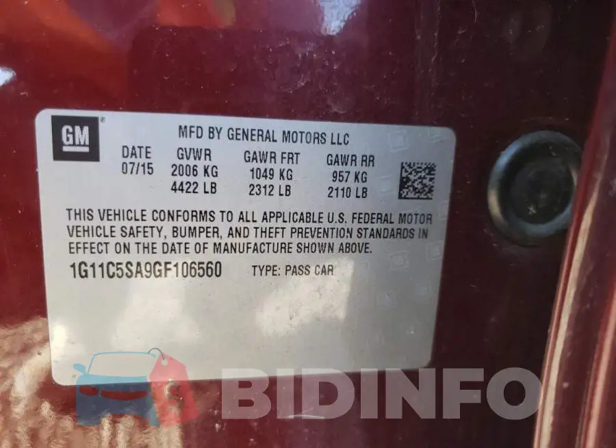 1G11C5SA9GF106560 Photo# 12