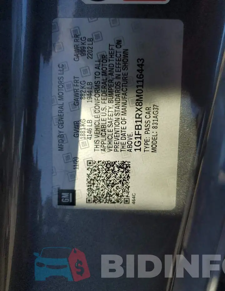 1G1FB1RX8M0116443 Photo# 12