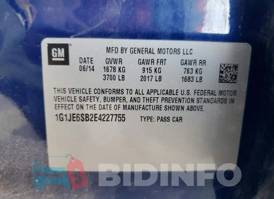 1G1JE6SB2E4227755 Photo# 13