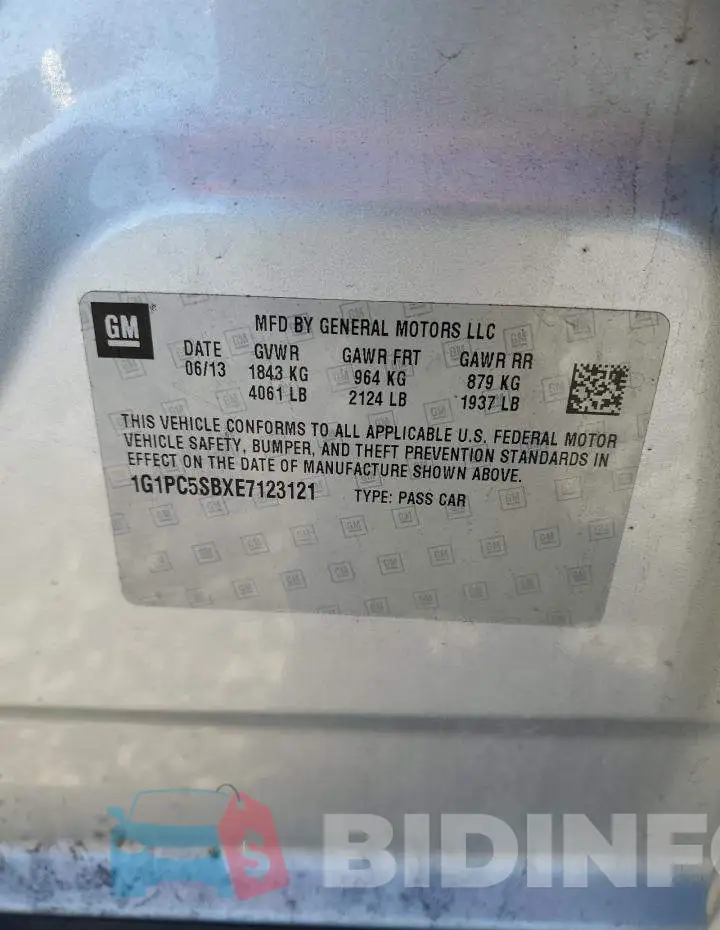 1G1PC5SBXE7123121 Photo# 12
