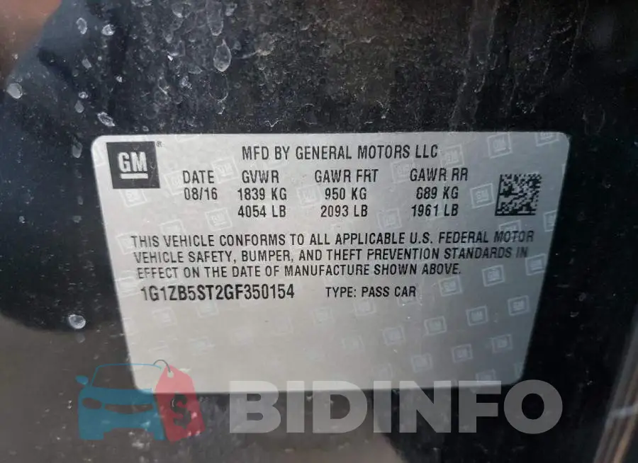 1G1ZB5ST2GF350154 Photo# 13