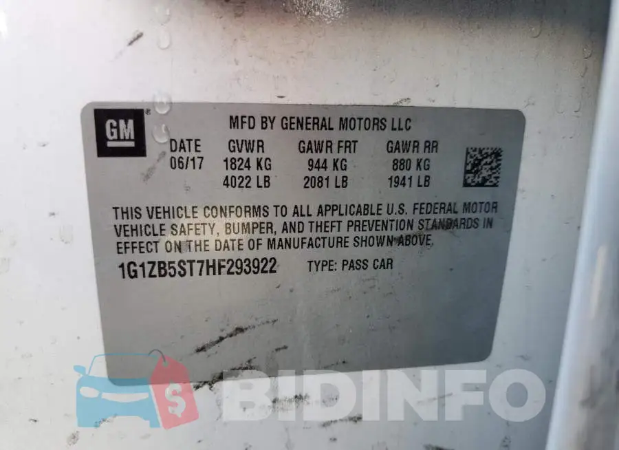 1G1ZB5ST7HF293922 Photo# 12