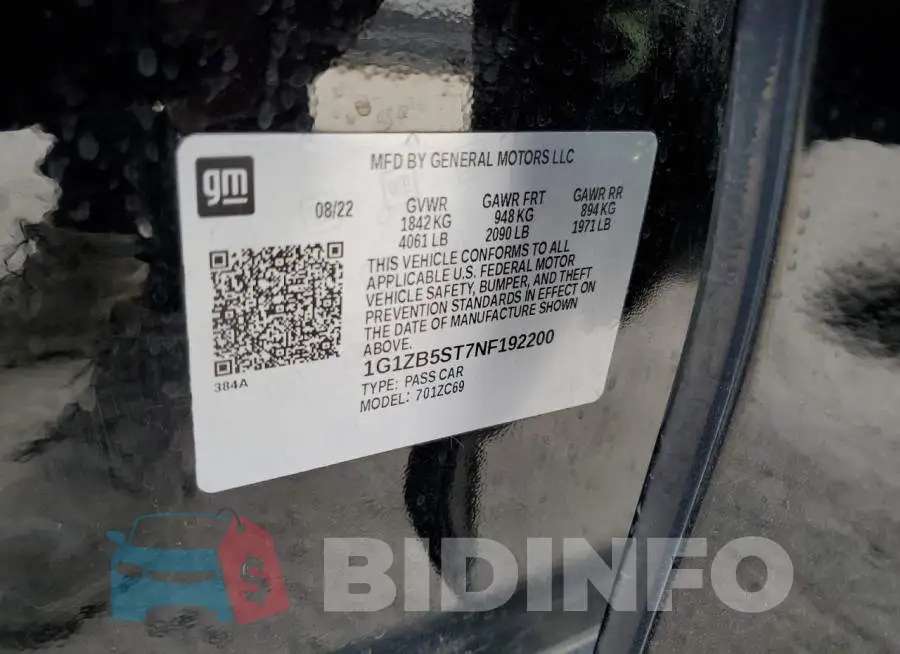 1G1ZB5ST7NF192200 Photo# 12