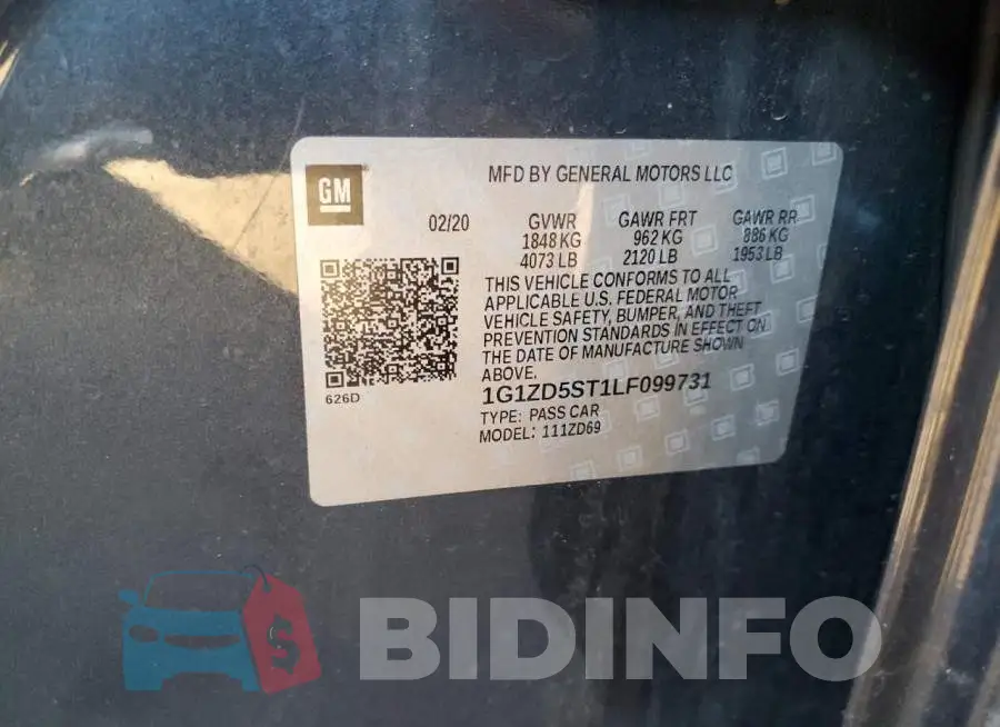 1G1ZD5ST1LF099731 Photo# 12