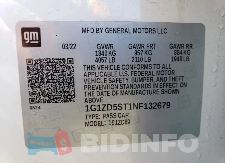 1G1ZD5ST1NF132679 Photo# 13