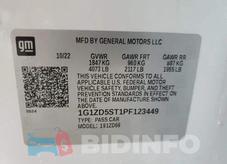 1G1ZD5ST1PF123449 Photo# 13