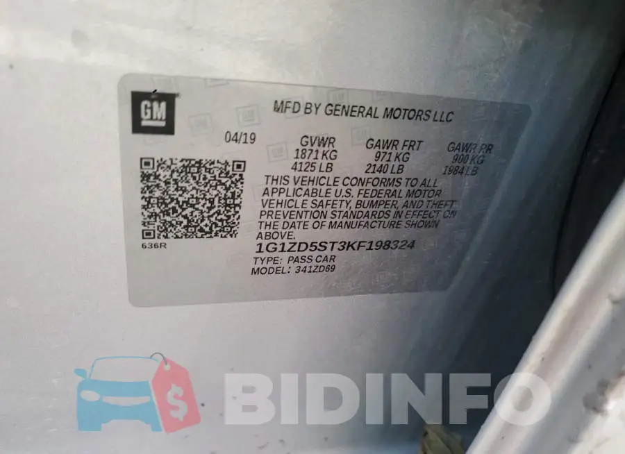1G1ZD5ST3KF198324 Photo# 12