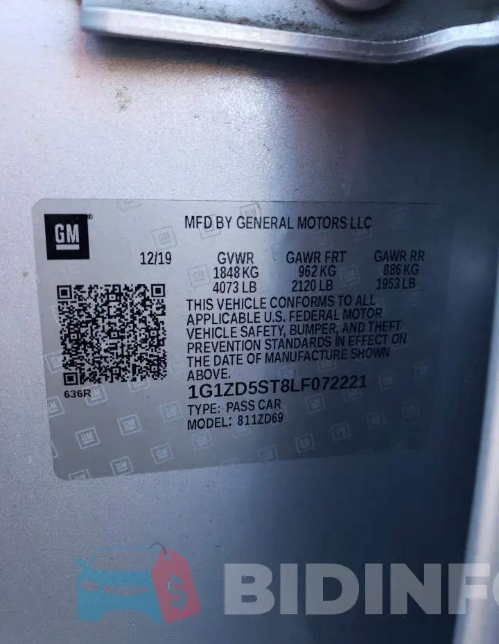 1G1ZD5ST8LF072221 Photo# 12