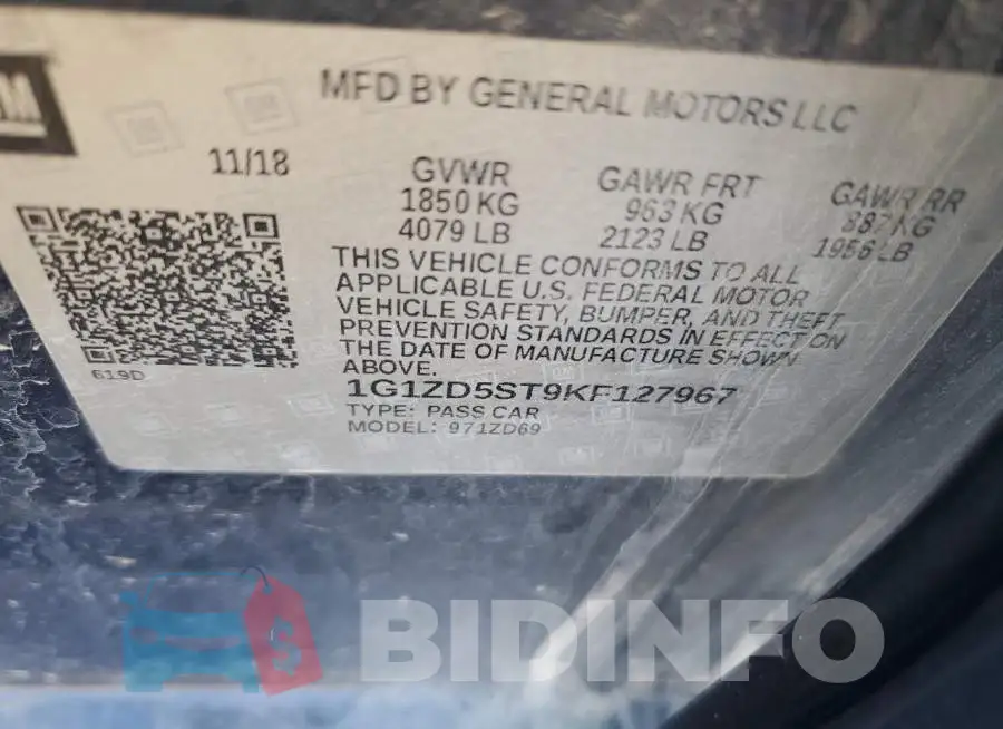 1G1ZD5ST9KF127967 Photo# 12