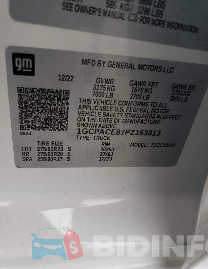 1GCPACE87PZ163813 Photo# 12