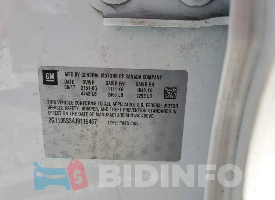 2G1105S34J9119467 Photo# 12