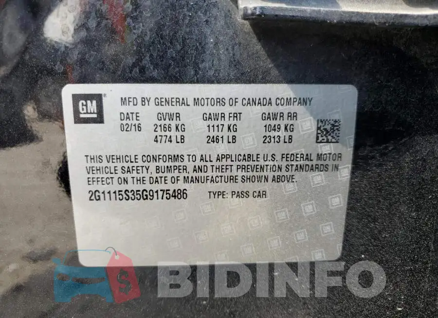 2G1115S35G9175486 Photo# 12