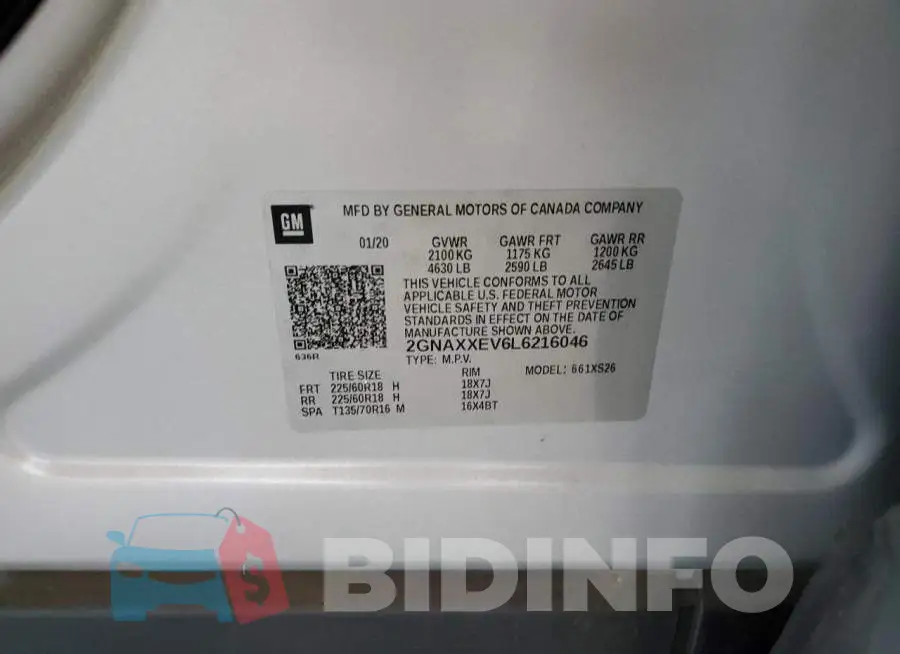 2GNAXXEV6L6216046 Photo# 13