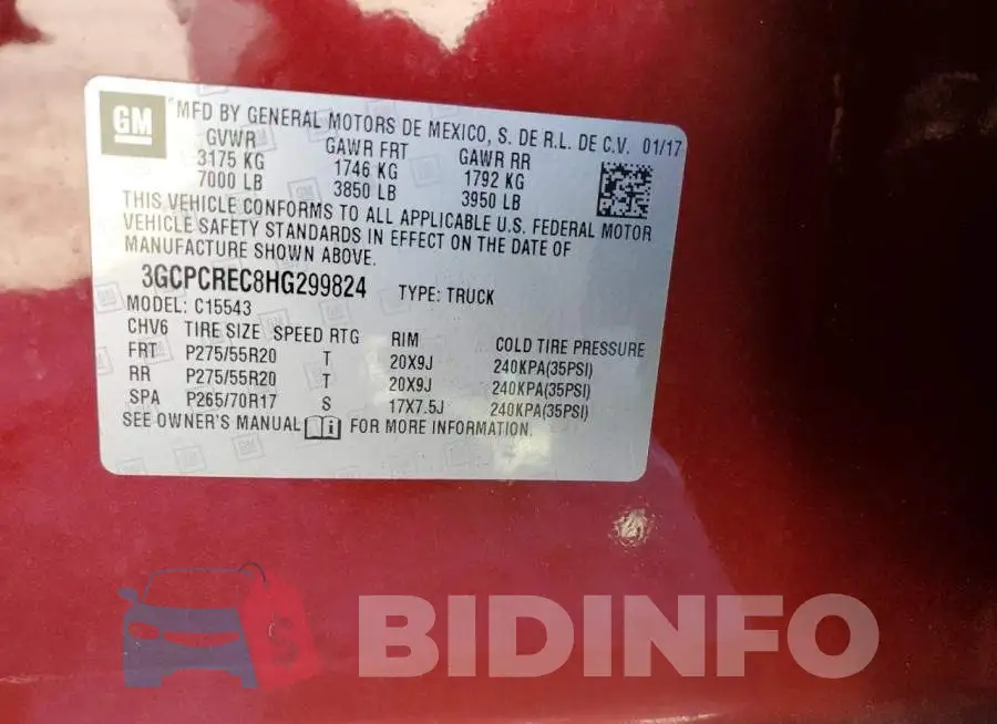 3GCPCREC8HG299824 Photo# 12
