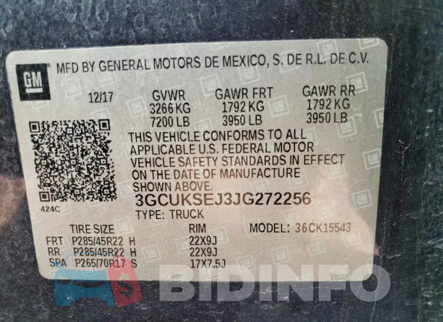 3GCUKSEJ3JG272256 Photo# 13