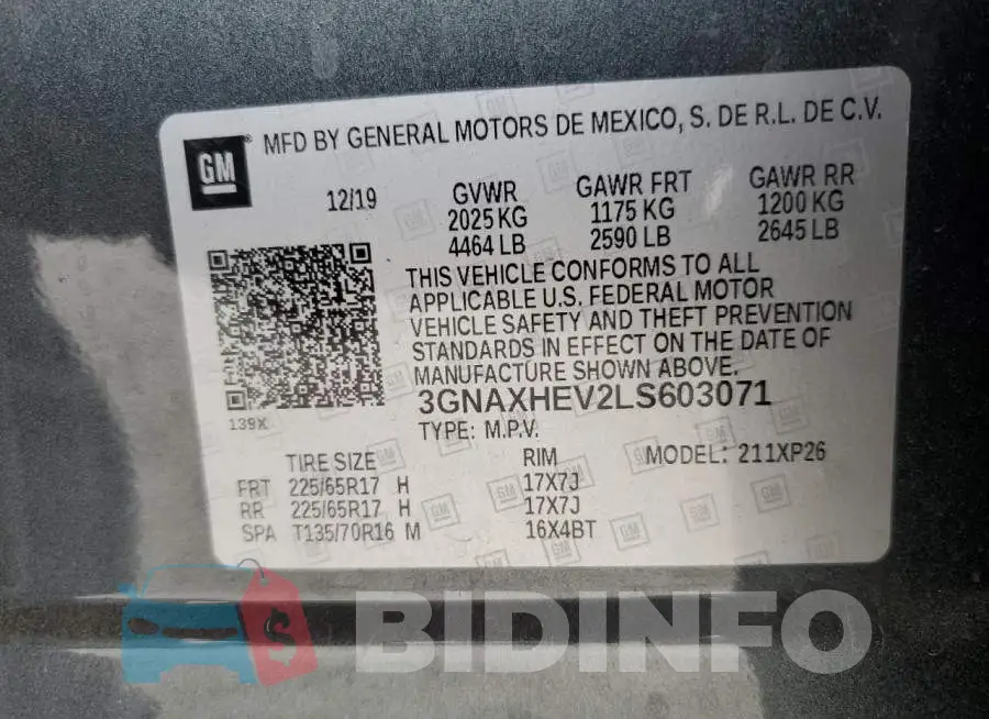 3GNAXHEV2LS603071 Photo# 12