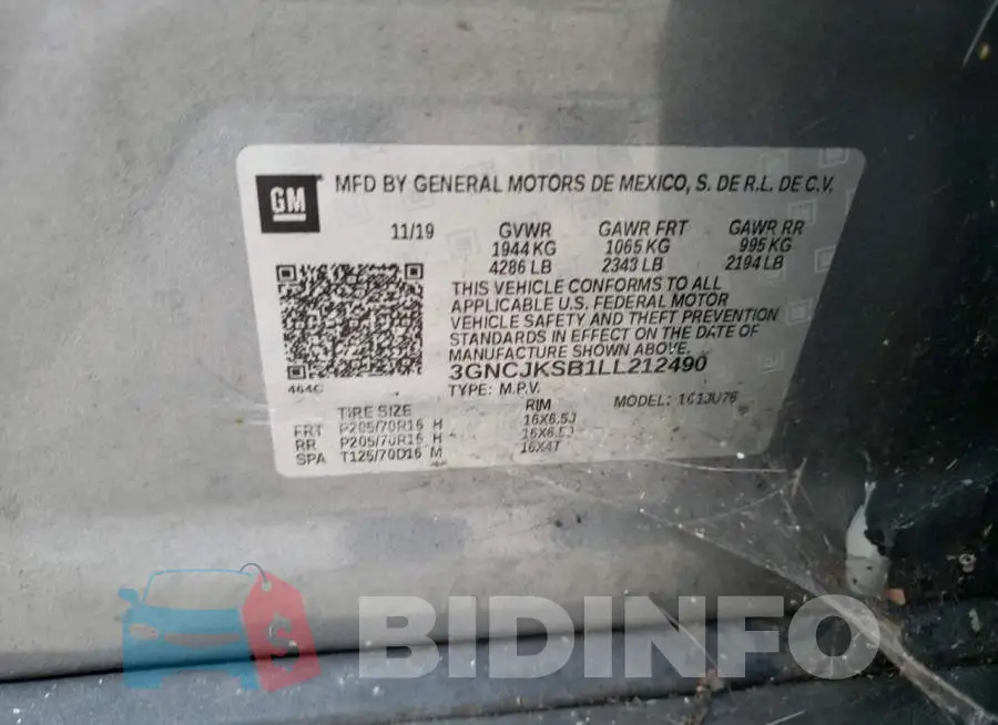 3GNCJKSB1LL212490 Photo# 14