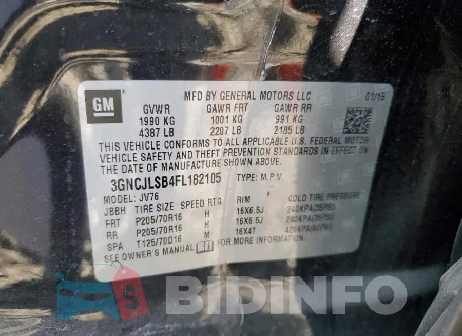 3GNCJLSB4FL182105 Photo# 13