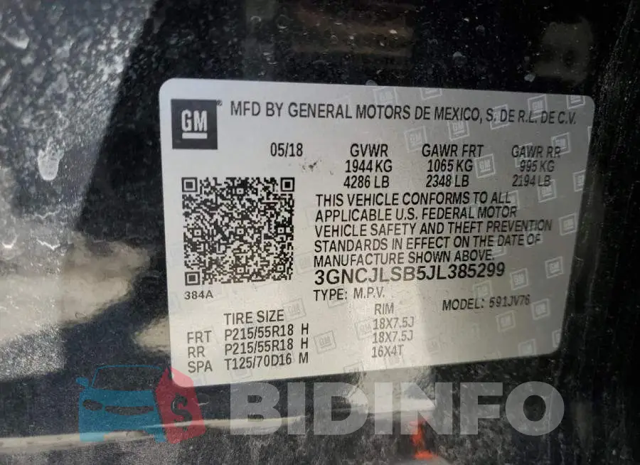 3GNCJLSB5JL385299 Photo# 13