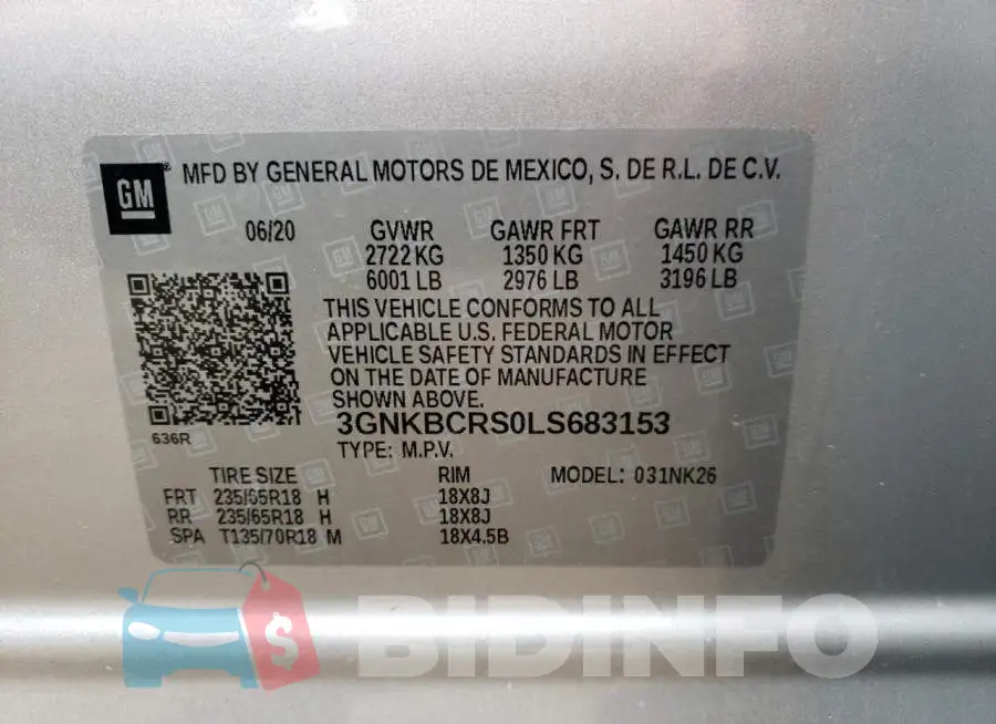3GNKBCRS0LS683153 Photo# 13