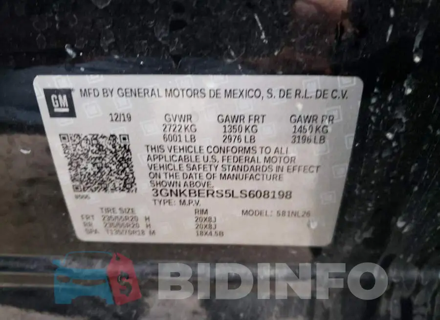 3GNKBERS5LS608198 Photo# 12