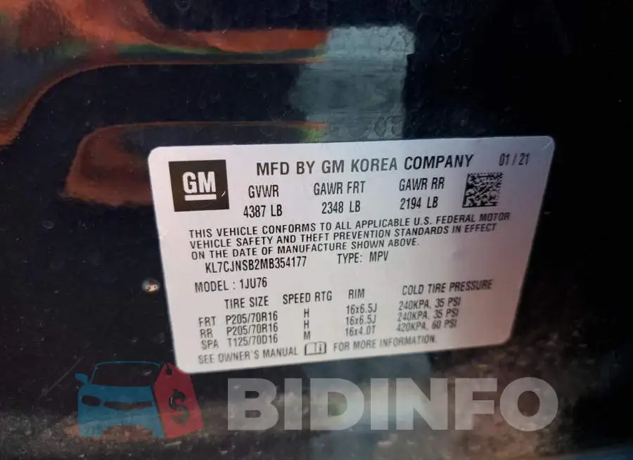 KL7CJNSB2MB354177 Photo# 12