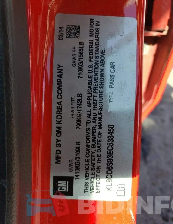 KL8CD6S93EC538450 Photo# 12