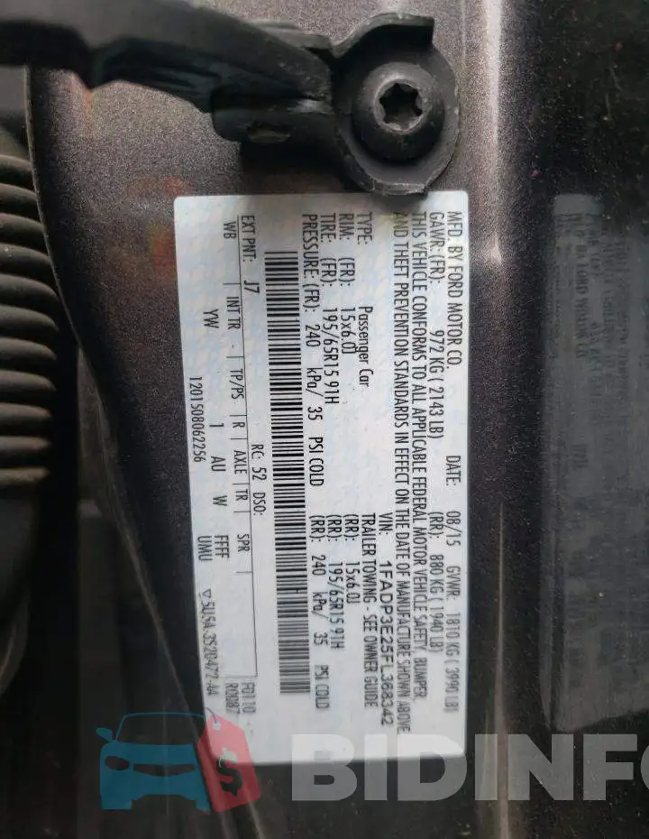 1FADP3E25FL368342 Photo# 12