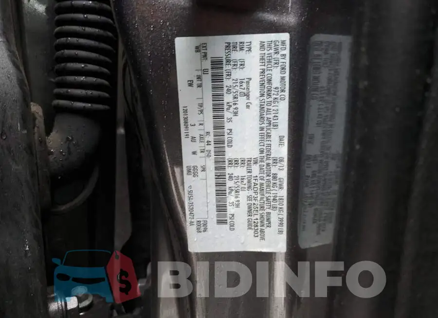 1FADP3F25EL128303 Photo# 13