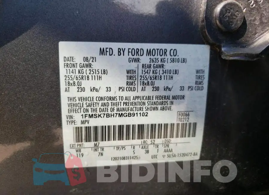 1FMSK7BH7MGB91102 Photo# 12