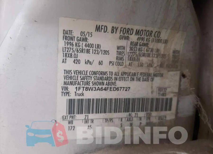 1FT8W3A64FED67727 Photo# 12