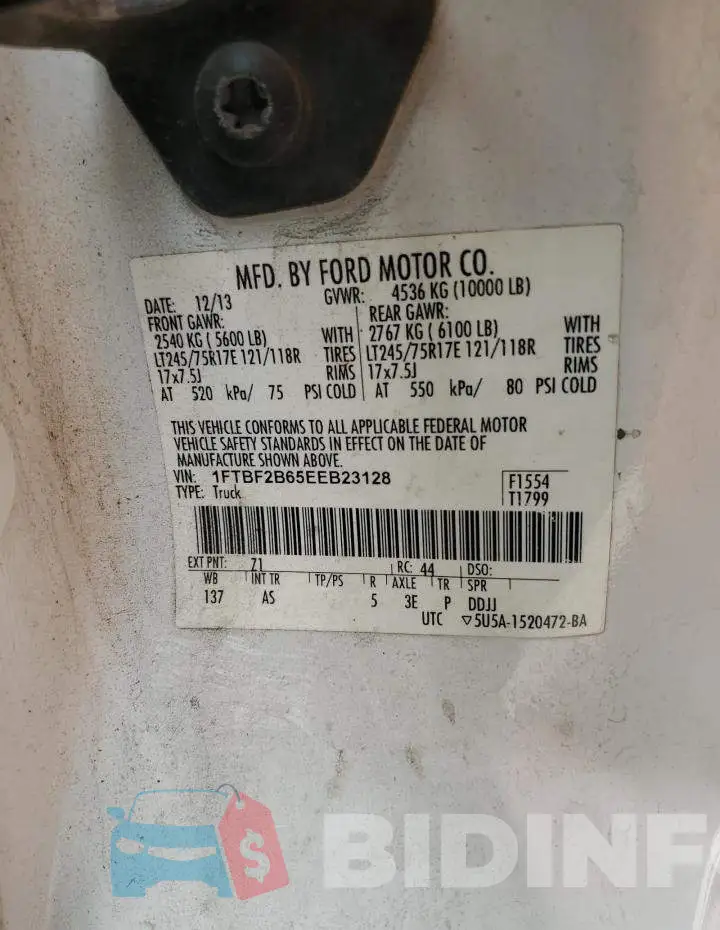1FTBF2B65EEB23128 Photo# 13